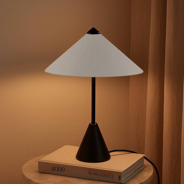 Lindby Stolní lampa Norvik, výška 35 cm, černá/šedá, kov, Černá, Obývací pokoj / jídelna, kov, Moderní