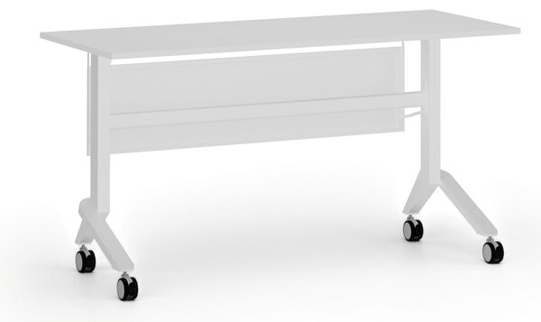 Mobilní stůl PRIMO MOVE, 140x60 cm, bílá podnož, bílá