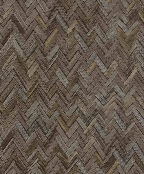 RASCH | Vliesová tapeta na zeď Beachhouse 410358 | 0,53 x 10,05 m | hnědá, černá, šedá