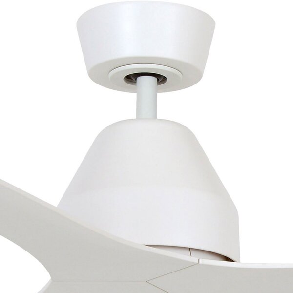 Stropní ventilátor Whitehaven, bílý, DC, Ø 142 cm – Beacon Beacon Lighting, Whitehaven, Bílá, Obývací pokoj, Plast, Moderní
