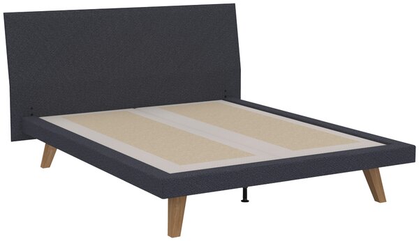 ČALOUNĚNÁ POSTEL, 140/200 cm antracitová, platinová, divoký dub Livetastic - Jednolůžkové postele, Online Only
