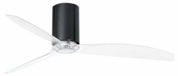 MINI TUBE FAN, černá/transparentní, stropní ventilátor s DC motorem - FARO