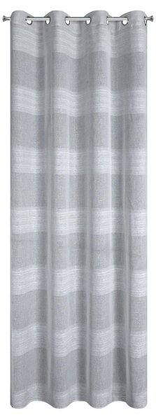 ZÁVĚS NA KROUŽCÍCH AGATA 140X250 CM STŘÍBRNÁ