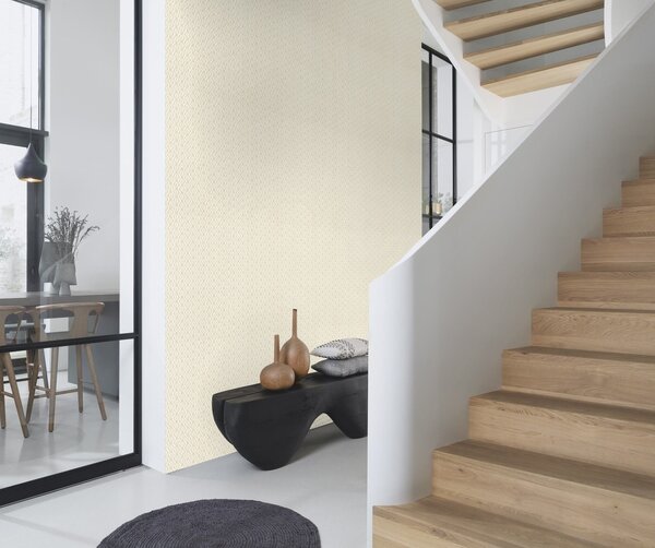 RASCH | Vliesová tapeta na zeď Beachhouse 410655 | 0,53 x 10,05 m | krémová, béžová