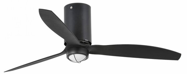 MINI TUBE FAN M LED, černá, stropní ventilátor s DC motorem - FARO