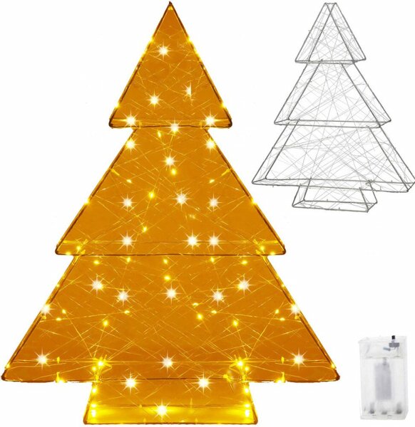 LED Vánoční stromek - 60cm, 100LED, 3xAA, IP20, teplá bílá