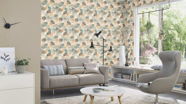 RASCH | Vliesová tapeta na zeď Country Charme 449815 | 0,53 x 10,05 m | šedá, béžová