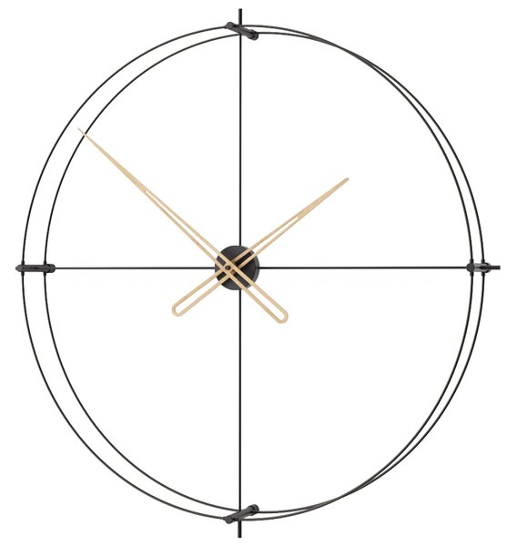 Mclocks Designové nástěnné hodiny TM919 Timeless black-oak 90cm