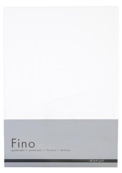Bavlněné prostěradlo FINO - s gumou v rozích bílá 90 x 200 cm