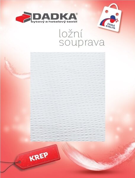Krepové povlečení bílé 140x200, 70x90 cm