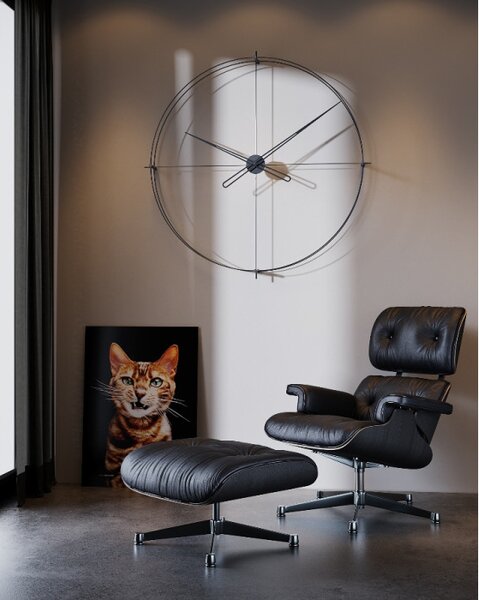 Mclocks Designové nástěnné hodiny TM912 Timeless black-black 90cm