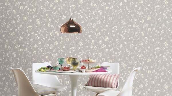 RASCH | Vliesová tapeta na zeď Country Charme 463828 | 0,53 x 10,05 m | šedá, bílá