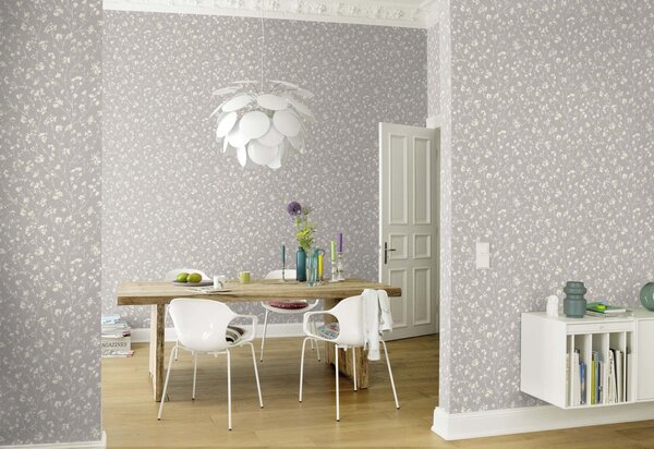 RASCH | Vliesová tapeta na zeď Country Charme 463828 | 0,53 x 10,05 m | šedá, bílá
