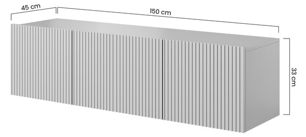 Závěsný TV stolek Nicole 150 cm - černý mat