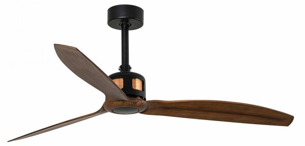 COPPER FAN M, černá/dřevo, stropní ventilátor - FARO