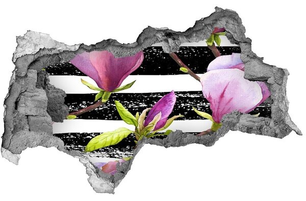 Nálepka 3D díra na zeď Magnolie pásky nd-b-114053515