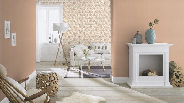RASCH | Vliesová tapeta na zeď Country Charme 580228 | 0,53 x 10,05 m | bílá, hnědá