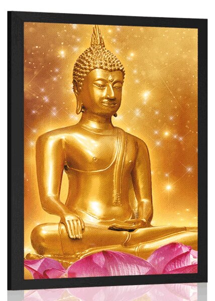 Plakát zlatý Buddha