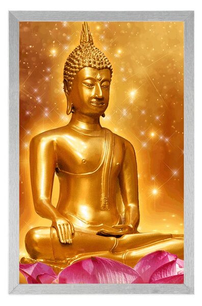 Plakát zlatý Buddha