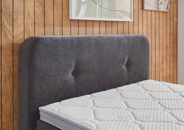 POSTEL BOXSPRING, 100/200 cm, šedá Livetastic - Postele s úložným prostorem, Online Only