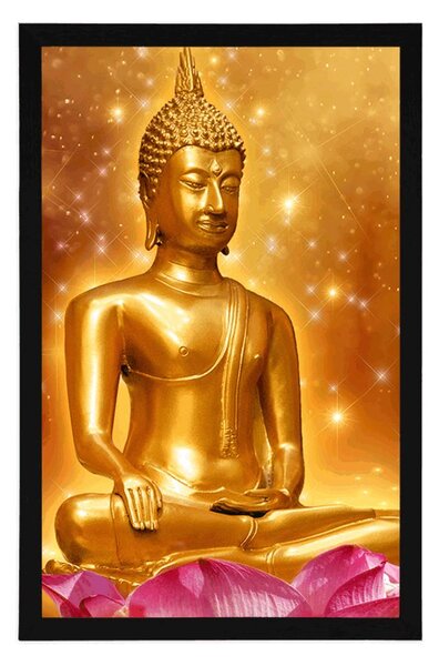 Plakát zlatý Buddha