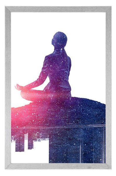 Plakát meditace ženy