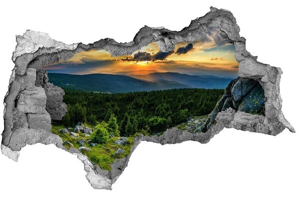 Díra 3D ve zdi nálepka Horské panorama nd-b-118999415