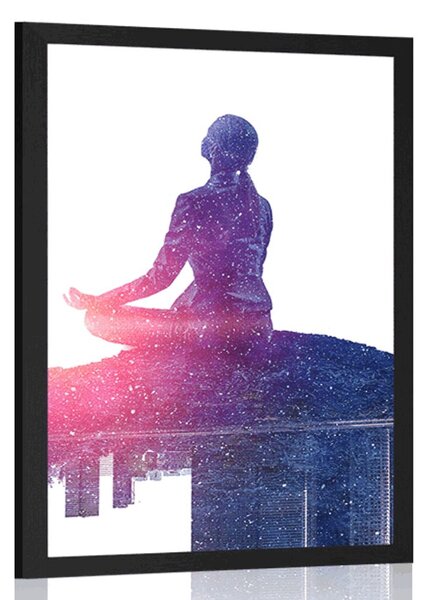 Plakát meditace ženy