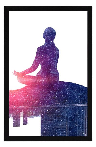 Plakát meditace ženy