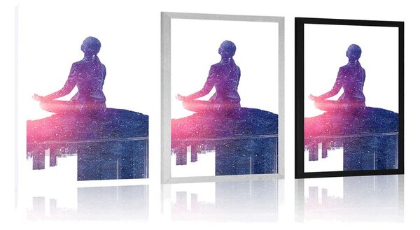 Plakát meditace ženy