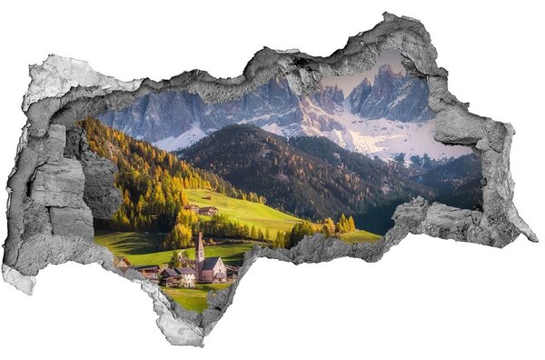 Díra 3D ve zdi na stěnu Panorama hory nd-b-120357126