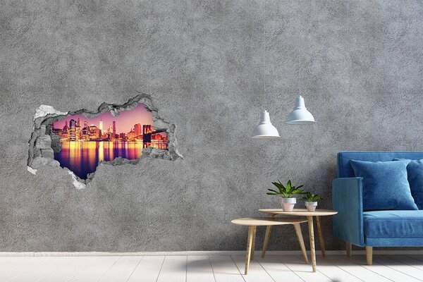 Fototapeta díra na zeď 3D Manhattan New York nd-b-120757721
