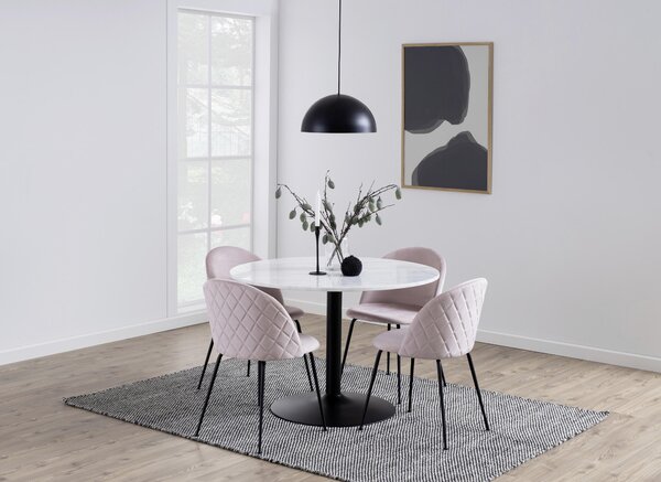 JÍDELNÍ STŮL, černá, bílá, 110/110/75 cm P & B - Jídelní stoly, Online Only