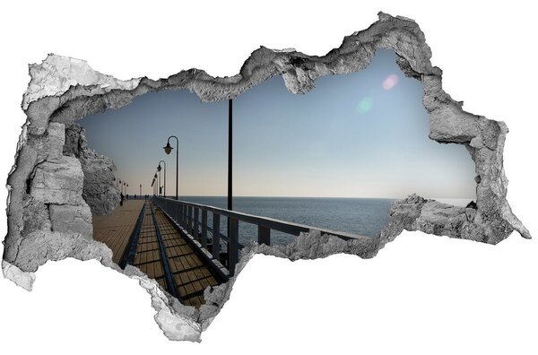 Díra 3D ve zdi nálepka Molo w Gdyni nd-b-122983405