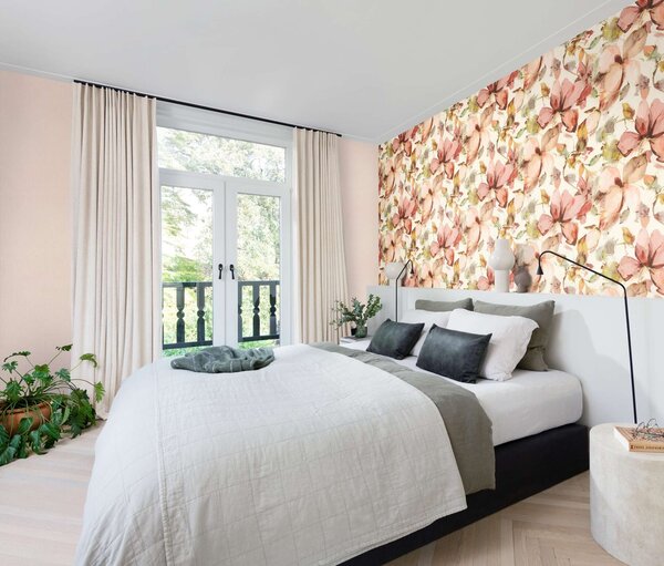 RASCH | Vliesová tapeta na zeď Florentine 481259 | 0,53 x 10,05 m | bílá, růžová