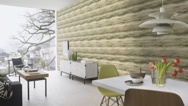 RASCH | Vliesová tapeta na zeď Florentine 481655 | 0,53 x 10,05 m | zelená, béžová