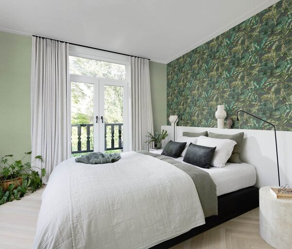 RASCH | Vliesová tapeta na zeď Florentine 484588 | 0,53 x 10,05 m | zelená