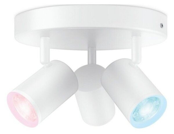 WiZ Colors 8719514554511 IMAGEO přisazené stropní bodové svítidlo 3xGU10 | 3x5W | 345lm | 2200-6500K | RGB - bílá