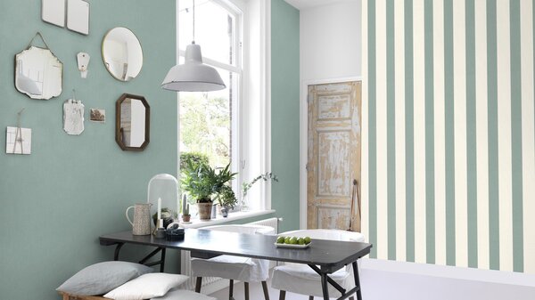RASCH | Vliesová tapeta na zeď Florentine 484595 | 0,53 x 10,05 m | tyrkysová