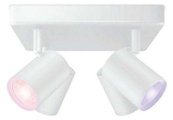 WiZ Colors 8719514554559 IMAGEO přisazené stropní bodové svítidlo 4xGU10 | 4x5W | 345lm | 2200-6500K | RGB -bílá