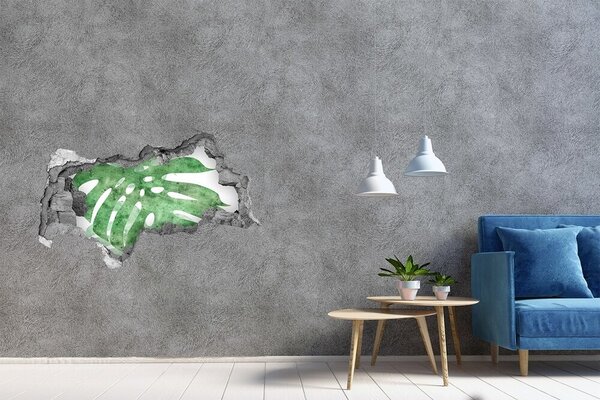 Nálepka 3D díra na zeď beton Monstera nd-b-124503131