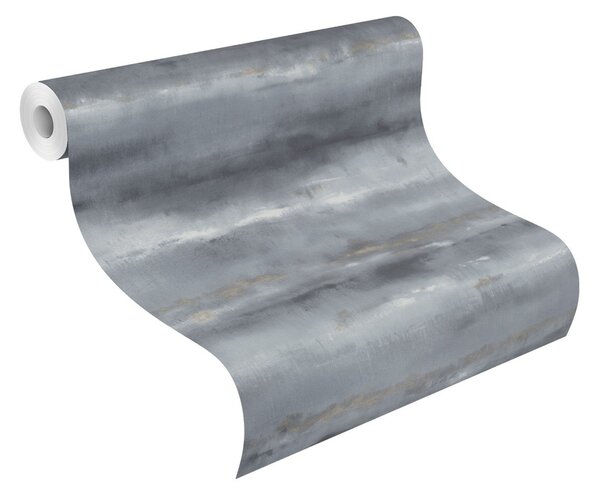 RASCH | Vliesová tapeta na zeď Florentine 481662 | 0,53 x 10,05 m | černá, šedá, zlatá
