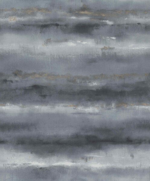 RASCH | Vliesová tapeta na zeď Florentine 481662 | 0,53 x 10,05 m | černá, šedá, zlatá