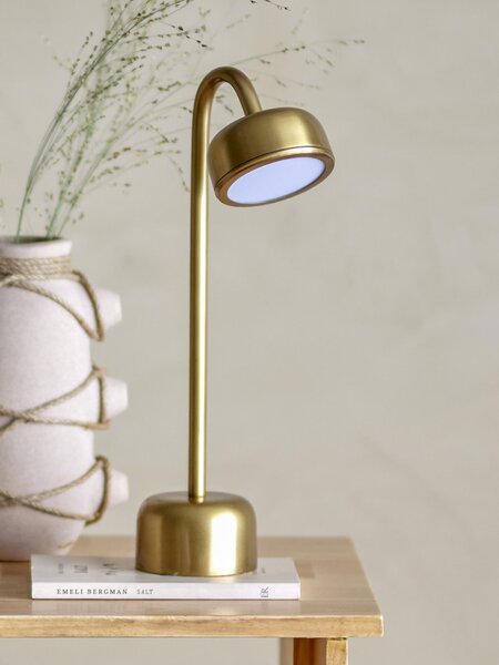 Přenosná stolní lampa Nico Brass Metal