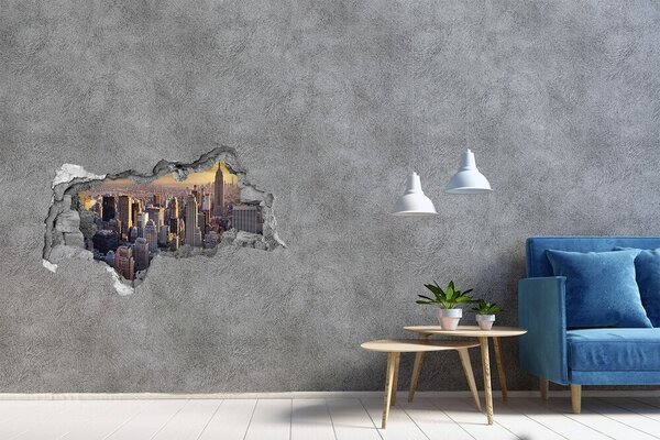 Fototapeta díra na zeď 3D New York z ptačího pohledu nd-b-126216157