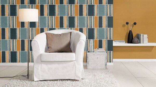RASCH | Vliesová tapeta na zeď Florentine 484663 | 0,53 x 10,05 m | okrová