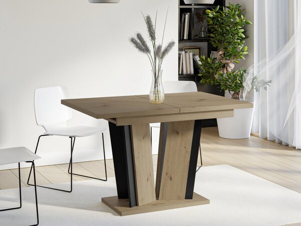 Rozkládací jídelní stůl Lyliad II, Barva: černý lesk / beton 5903211337659