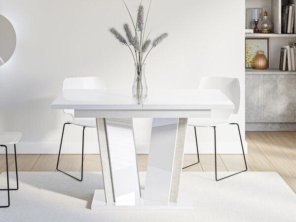 Rozkládací jídelní stůl Lyliad II, Barva: černý lesk / beton 5903211337659