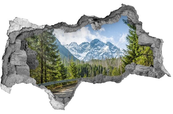 Díra 3D ve zdi nálepka Cesta Tatry nd-b-129408685