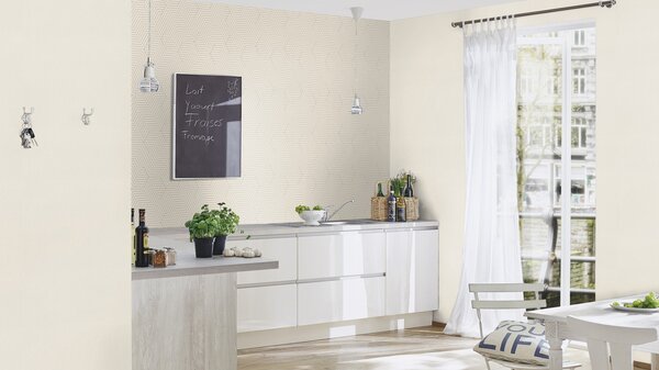 RASCH | Vliesová tapeta na zeď Deco Style 312331 | 0,53 x 10,05 m | krémová
